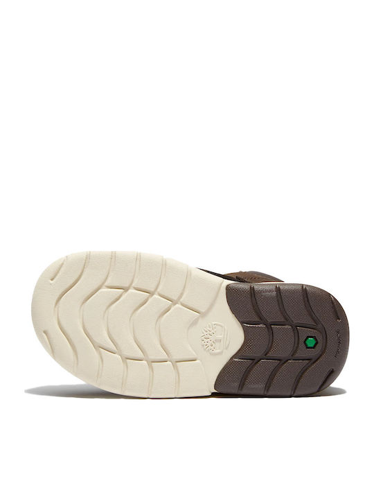 Toddle Tracks Anatomical Leather Kids Boots with Velcro Brown