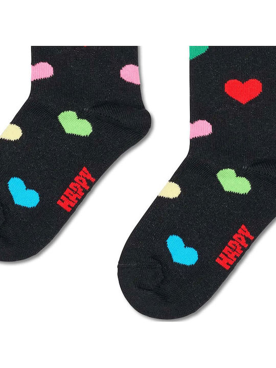 Happy Socks Детски чорапи Kids Heart Black