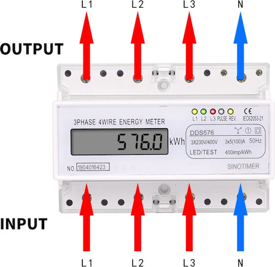 Sinotimer Instrument De Măsurare Panou Electric Digital Șină Trifazat