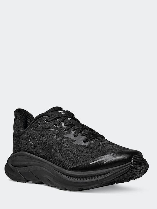Clifton 10 Kinder Sportschuhe Laufen mit Schnürsenkeln Schwarze
