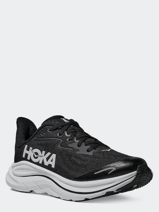 Clifton 10 Kinder Sportschuhe Laufen mit Schnürsenkeln Schwarz