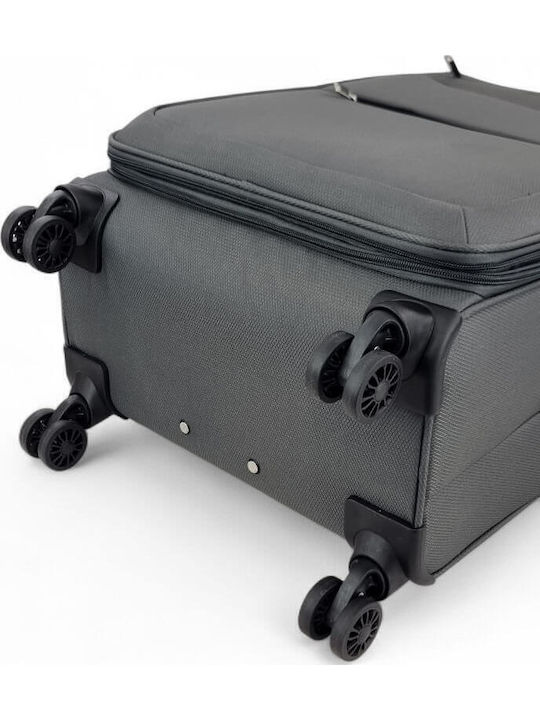 Forecast Medium Travel Suitcase Fabric Gray with 4 Wheels Height 67cm w24901-24-gkri