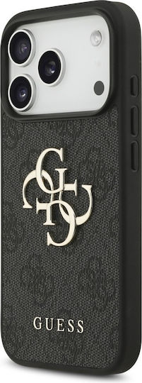 Guess 4g Strap 4g Classic Logo Umschlag Rückseite Kunststoff / Leder / Silikon mit Band Schwarz (iPhone 17 Pro)