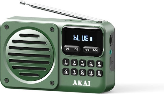 Akai Proffesional APR-300 Retro Ραδιοφωνάκι με Bluetooth και USB Πράσινο