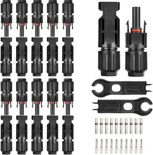 Set 10 Conectori Onuvio MC4 Accesorii Fotovoltaice Panouri Solare Masculin Feminin 1000V 45A Certificat CE RoHS Impermeabil IP67