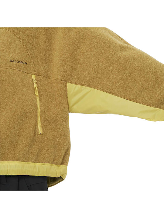 Γυναικεία Fleece Μπλούζα με Φερμουάρ Πράσινη
