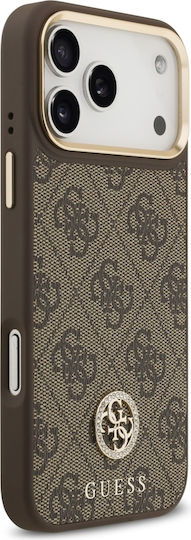 Guess Umschlag Rückseite Silikon / Kunststoff Braun (iPhone 17 Pro Max)