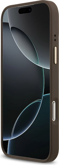 Guess Umschlag Rückseite Silikon / Kunststoff Braun (iPhone 17 Pro Max)