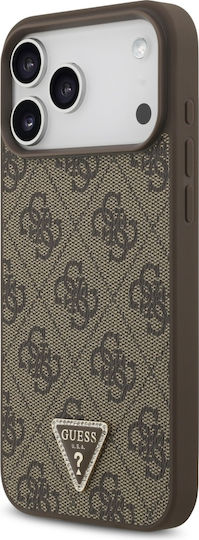 Guess Umschlag Rückseite Leder / Kunststoff / Silikon Braun (iPhone 17 Pro Max)