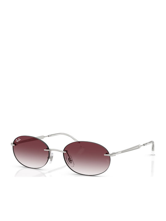 Ray Ban Γυναικεία Γυαλιά Ηλίου με Ασημί Μεταλλικό Σκελετό και Κόκκινο Ντεγκραντέ Καθρέφτη Φακό RB3767 003/8H