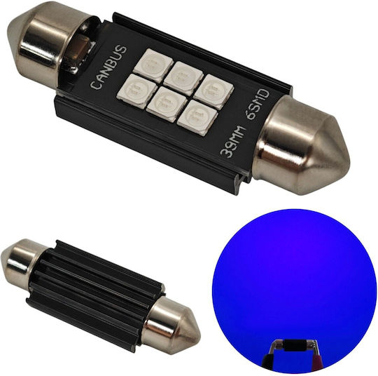 C5w C10w LED Birne Sv8.5 12-24V Canbus 39mm Bläue