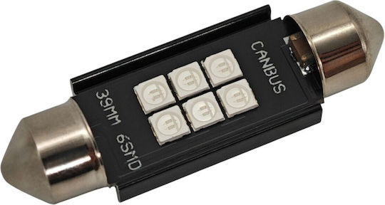 C5w C10w LED Birne Sv8.5 12-24V Canbus 39mm Bläue