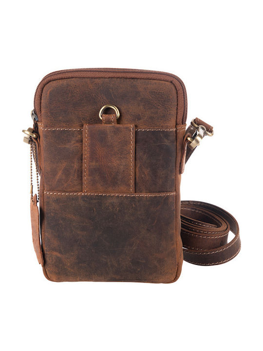 Piele Geantă pentru bărbați De umăr / tip crossbody Tabac maro