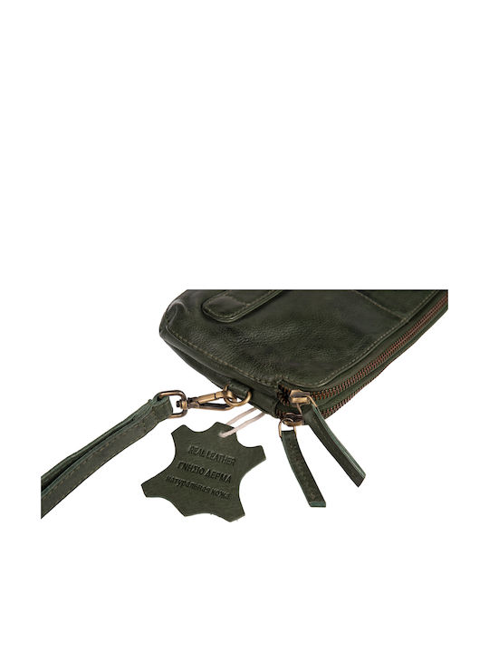 Leather Men's Bag Shoulder / Crossbody Green