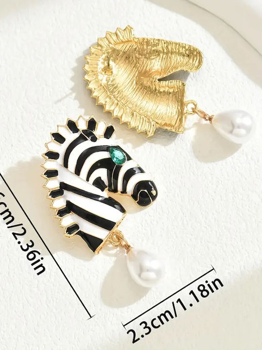 Eluna Earrings with Stones & Pearls