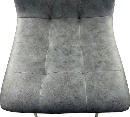 Yucatan Dining Room Artificial Leather Chair Anthracite 44x55x86cm