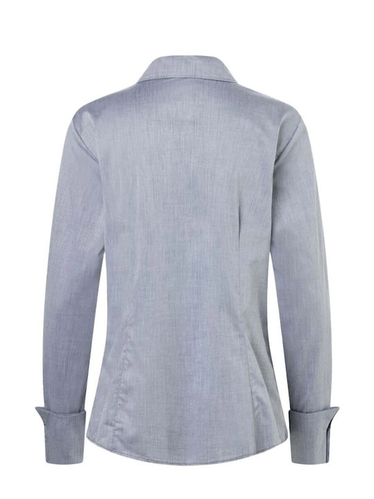 Langärmelig Damen Hemd Grey