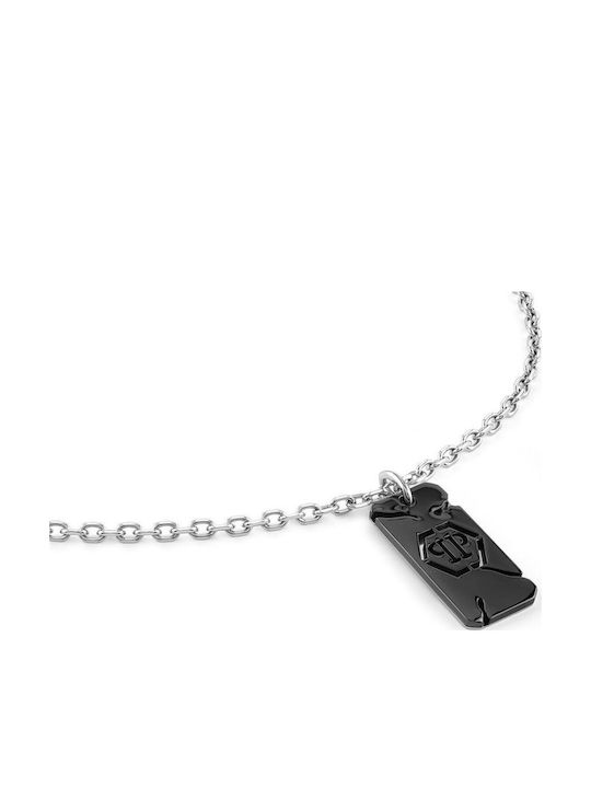 Necklace Philipp Plein Tag Steel Pj0aa17nu