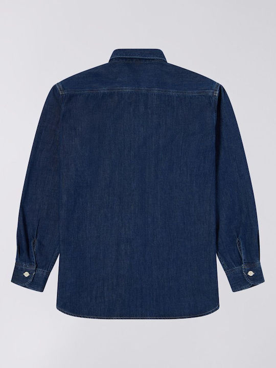 Long-sleeved Denim Shirt Dark Used