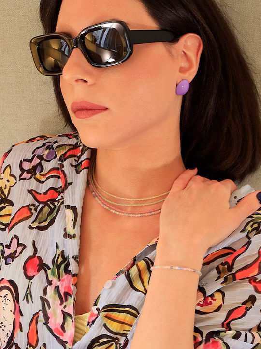 Theodora's Jewellery Pink Gold Plated Steel Necklace JT-K120925-Pink