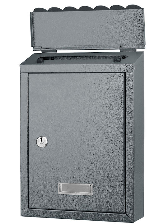 Bakaji Cutie Poștală pentru Exterior Inox în Culoarea Gri