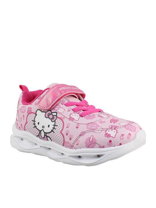 Παιδικά Sneakers με Φωτάκια Ροζ