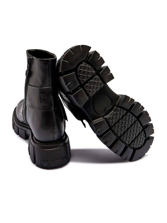 Leather Women's Ankle Boots Black