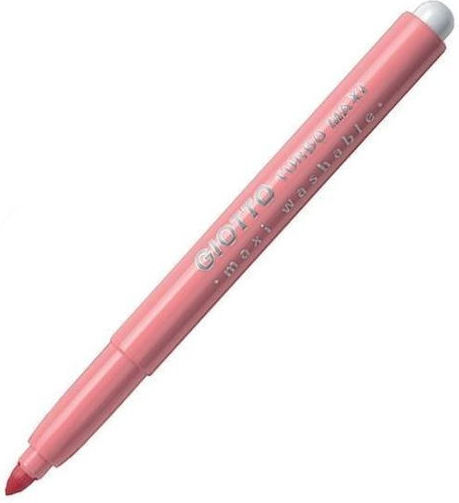 Giotto Turbo Maxi Ροζ Μαρκαδόροι Ζωγραφικής 5mm Χονδροί Σετ 12τμχ