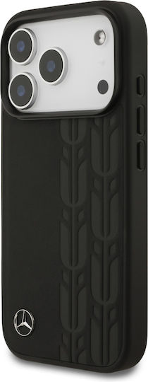 Mercedes-Benz Umschlag Rückseite Leder Schwarz (iPhone 17 Pro)