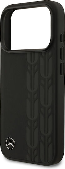Mercedes-Benz Umschlag Rückseite Leder Schwarz (iPhone 17 Pro)