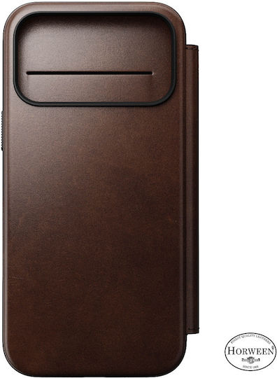 Nomad Wallet Piele / Silicon 2mm Maro (iPhone 17 Pro Max)
