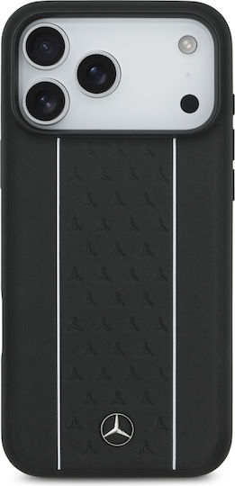 Mercedes-Benz Umschlag Rückseite Leder Schwarz (iPhone 17 Pro Max)