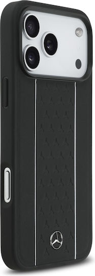 Mercedes-Benz Umschlag Rückseite Leder Schwarz (iPhone 17 Pro Max)
