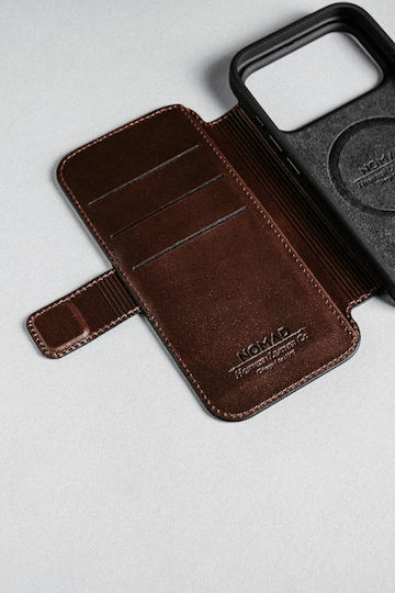 Nomad Wallet Piele / Silicon 2mm Maro (iPhone 17 Pro Max)