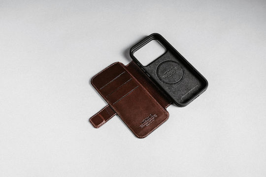 Nomad Wallet Piele / Silicon 2mm Maro (iPhone 17 Pro Max)