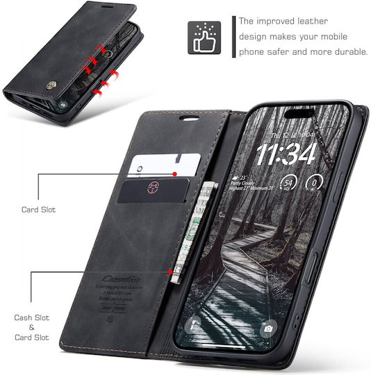 Caseme 013 Retro Book Μαύρο (iPhone 17 Pro)