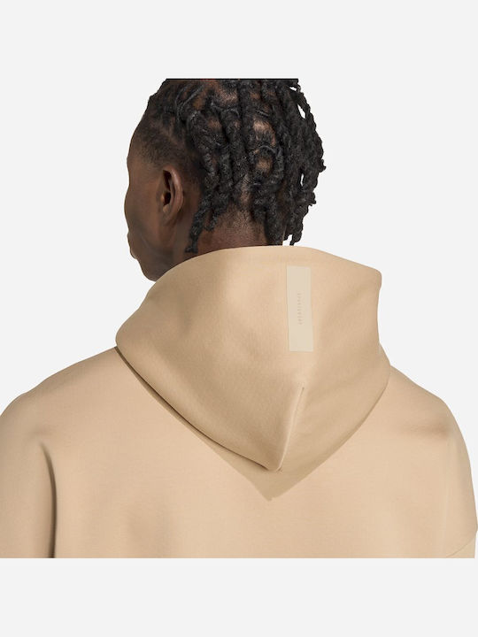 Full-zip Full-zip Ζακέτα με Κουκούλα Μπεζ