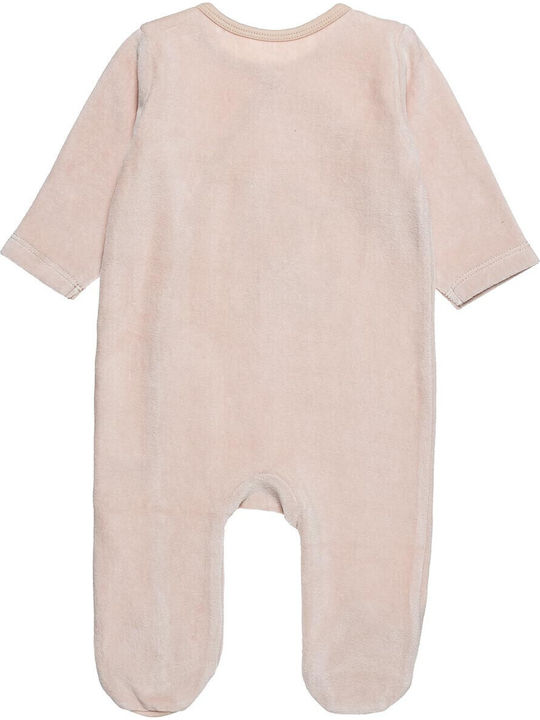 Tender Comforts Babystrampler Langärmliges Samt Beige