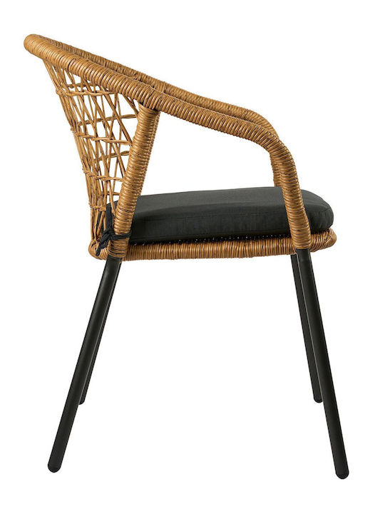 Outdoor-Sessel Metallisch Nuera Natural mit Kissen
