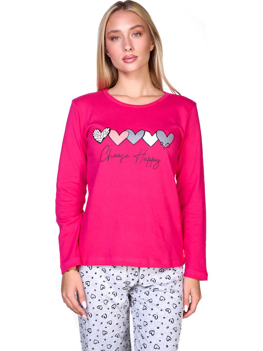 Comfort Winter Women's Pyjama Set Fuchsia