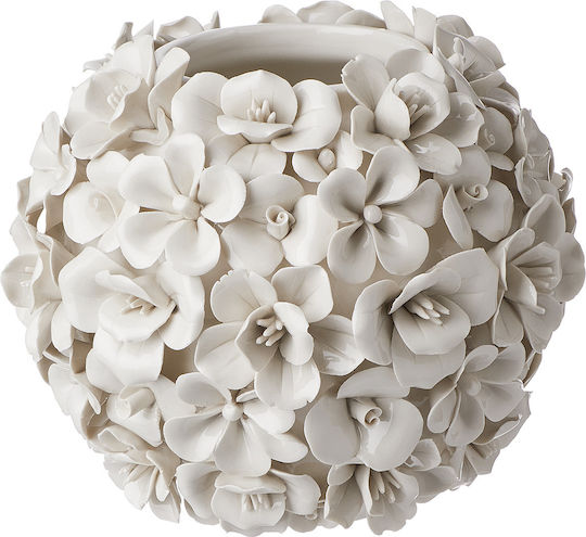 Butlers Vase Ceramic Bouquet Ecru x20xH20cm