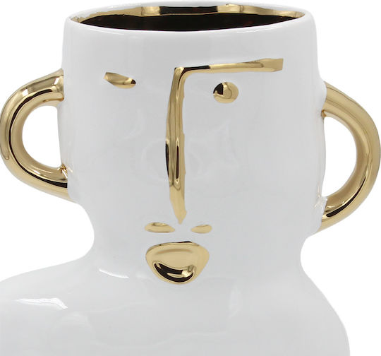 Keskor Decorative Vase White 19x8x28cm