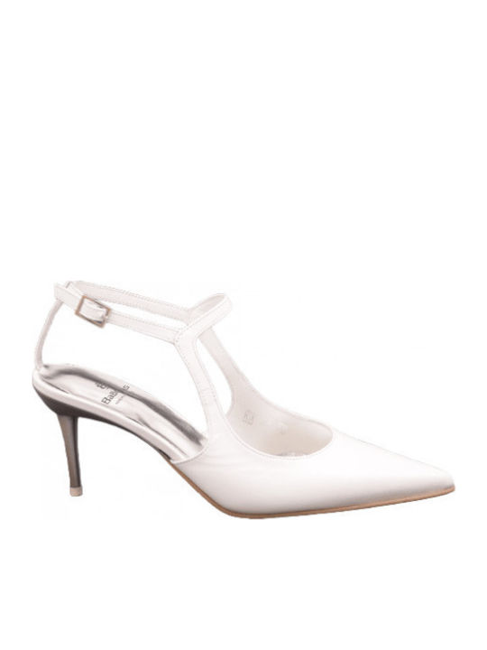 Patent Leather White Heels