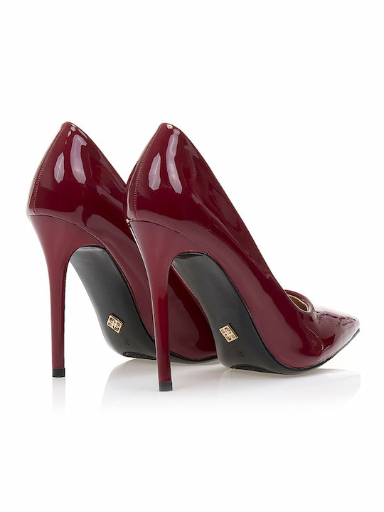 Pantofi cu toc Burgundy