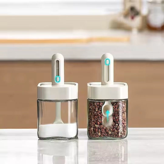 Gewürzbehälter Glas Grau 2Stück 2Stück