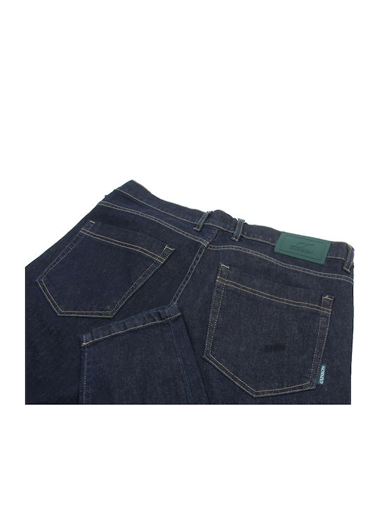 Men's Elastic Jeans Pants with Regular Fit Blue