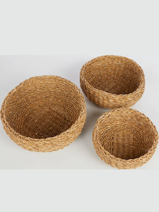 Butlers Coș Decorativ Din Paie Maro 30x30cm