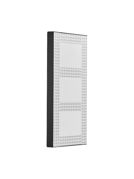 3D Wall Panels Adhesive Black 59.944x29.972cm 4 Pieces