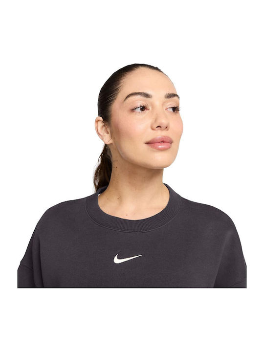 Sportswear Μακρύ Γυναικείο Φούτερ Γκρι