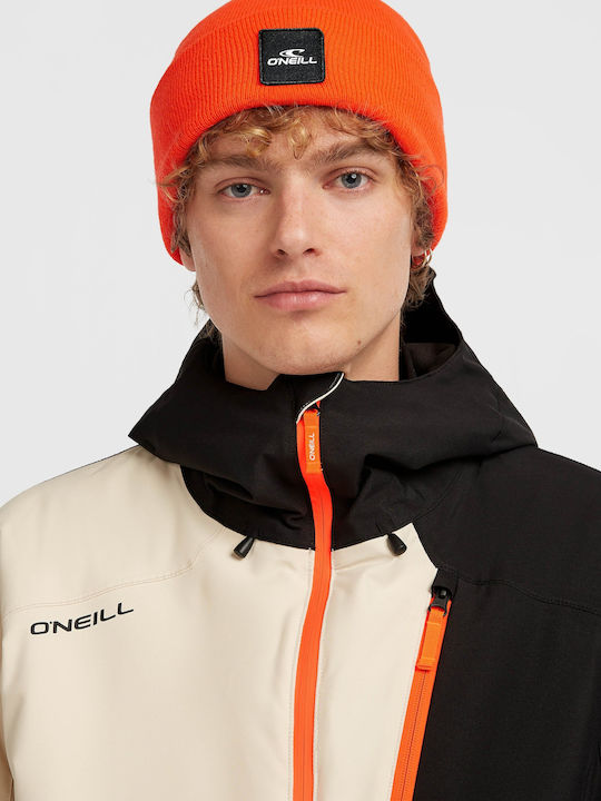 Beanie Unisex Σκούφος Πλεκτός σε Πορτοκαλί χρώμα